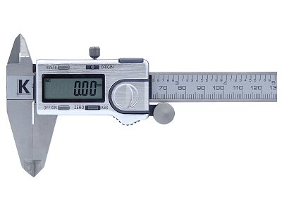 Digital caliper 150/40mm (ABS), reading 0,01 / round depth ø 1,6 mm, DIN 862, accuracy 0,03