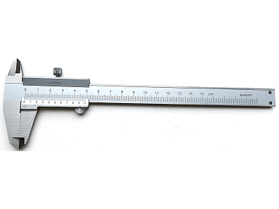 Vernier caliper 150/40mm, stainless steel, monolit, reading 0,02 mm, DIN 862 , monoblok, INOX